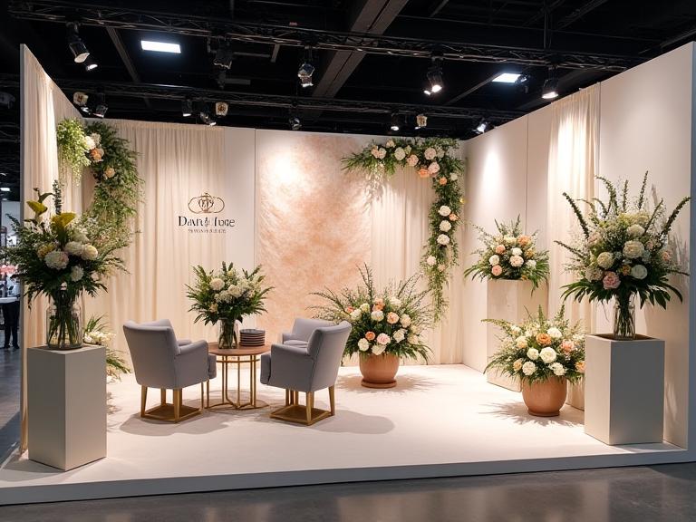 Bridal expo booth portfolio display